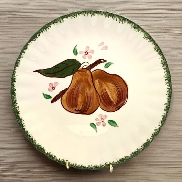 Blue Ridge 8.5" Plate Pears Country Fair Luncheon Southern Potteries Vintage USA - Picture 1 of 10
